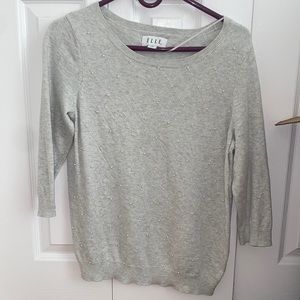 Gray long sleeve top. Beautiful for any occasion